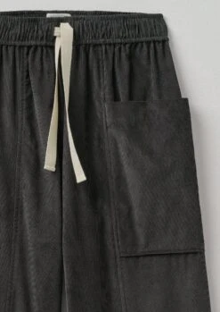 Organic Cord Pull On Trousers | Charcoal -Novesta Store LTRTW06 11