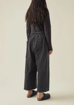 Organic Cord Pull On Trousers | Charcoal -Novesta Store LTRTW06 5