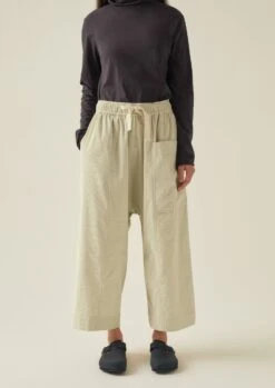 Organic Cord Pull On Trousers | Limestone 12 Organic Cord Pull On Trousers | Limestone -Novesta Store LTRTW06 8