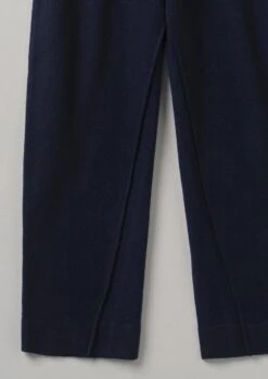 Boiled Wool Pull On Trousers | Navy -Novesta Store LTRTW09 5
