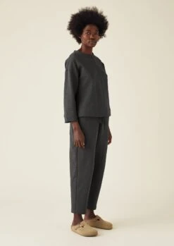 Loop Back Jersey Pull On Trousers | Charcoal 12 Loop Back Jersey Pull On Trousers | Charcoal -Novesta Store LTRTW12 3