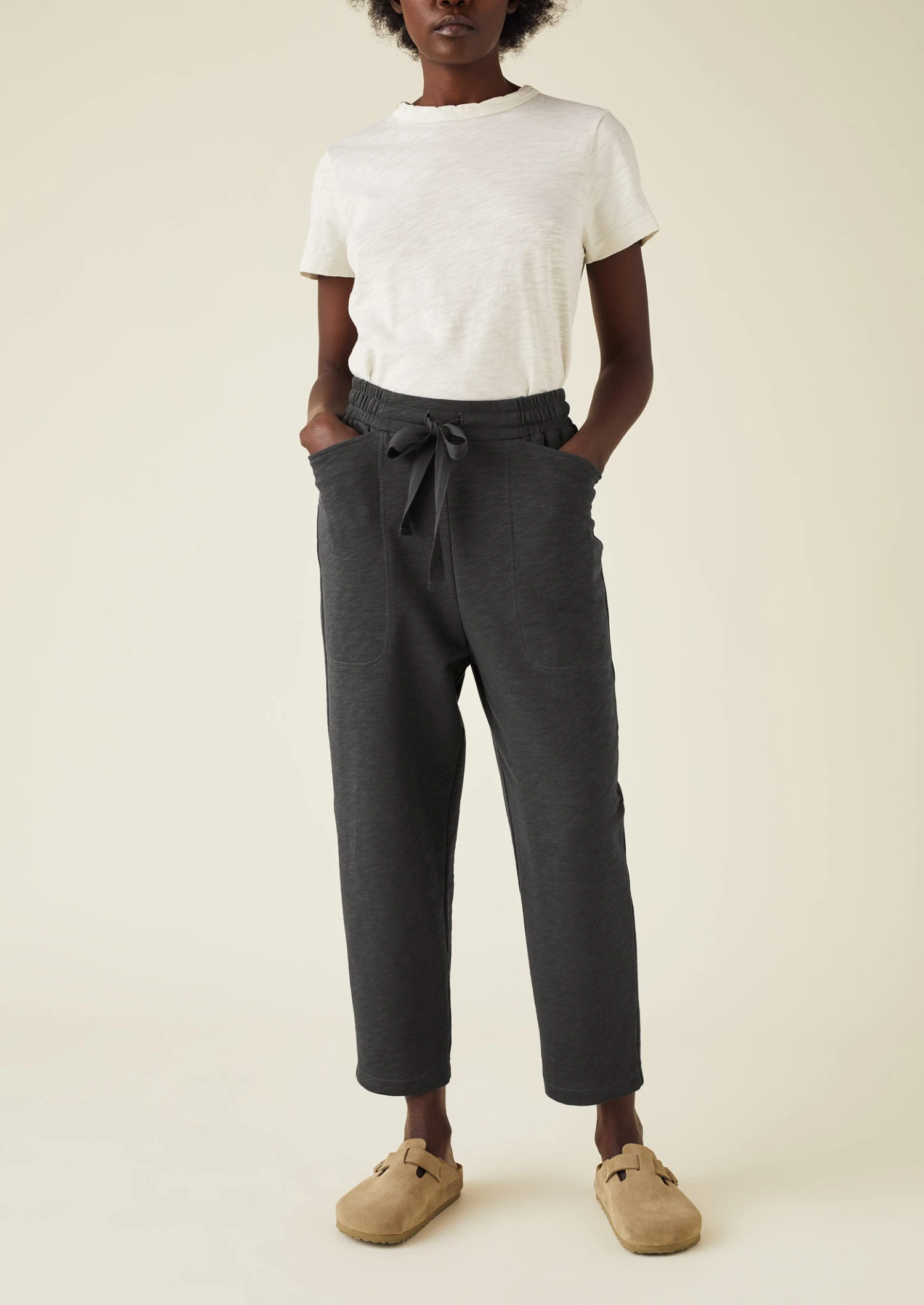 Loop Back Jersey Pull On Trousers | Charcoal 7 Loop Back Jersey Pull On Trousers | Charcoal - Image 5