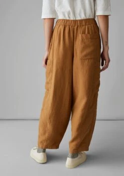 Side Pocket Garment Dyed Linen Trousers | Caramel 12 Side Pocket Garment Dyed Linen Trousers | Caramel -Novesta Store LTRUS17 8