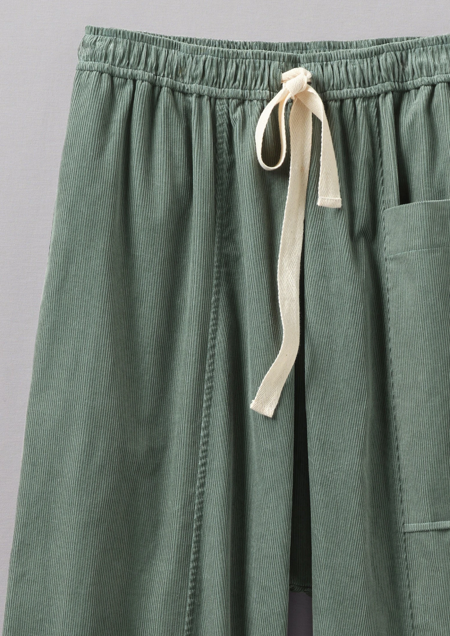 Organic Cord Pull On Trousers | Sage 4 Organic Cord Pull On Trousers | Sage - Image 2