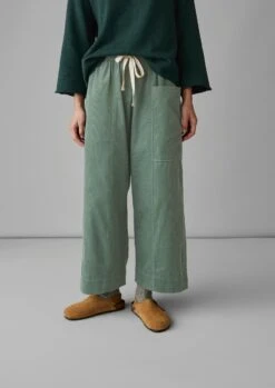 Organic Cord Pull On Trousers | Sage 12 Organic Cord Pull On Trousers | Sage -Novesta Store LTRUS20 2