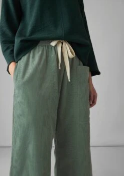 Organic Cord Pull On Trousers | Sage 14 Organic Cord Pull On Trousers | Sage -Novesta Store LTRUS20 4