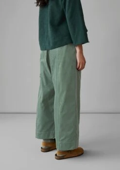 Organic Cord Pull On Trousers | Sage 15 Organic Cord Pull On Trousers | Sage -Novesta Store LTRUS20 5
