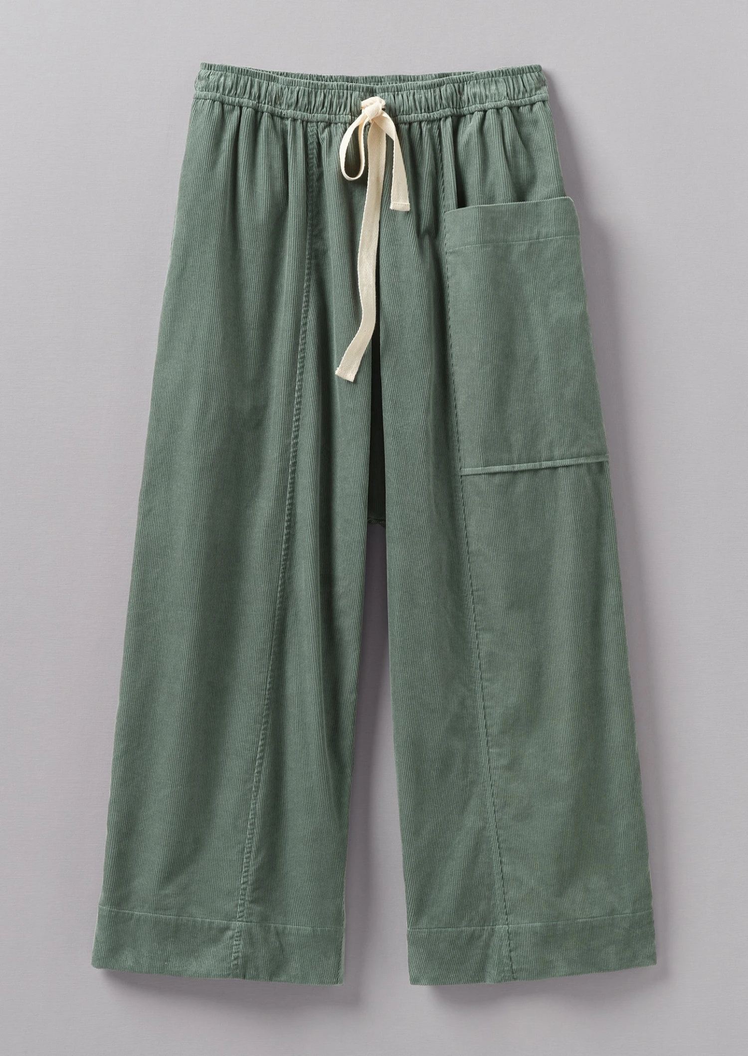 Organic Cord Pull On Trousers | Sage 3 Organic Cord Pull On Trousers | Sage