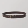 Vegetable Tanned Leather Belt | Dark Brown -Novesta Store MACSW05 darkbrown