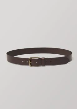 Vegetable Tanned Leather Belt | Dark Brown