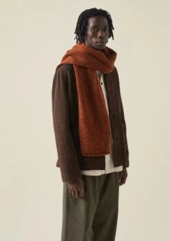 Wide Donegal Wool Scarf | Copper -Novesta Store MACTW06 1