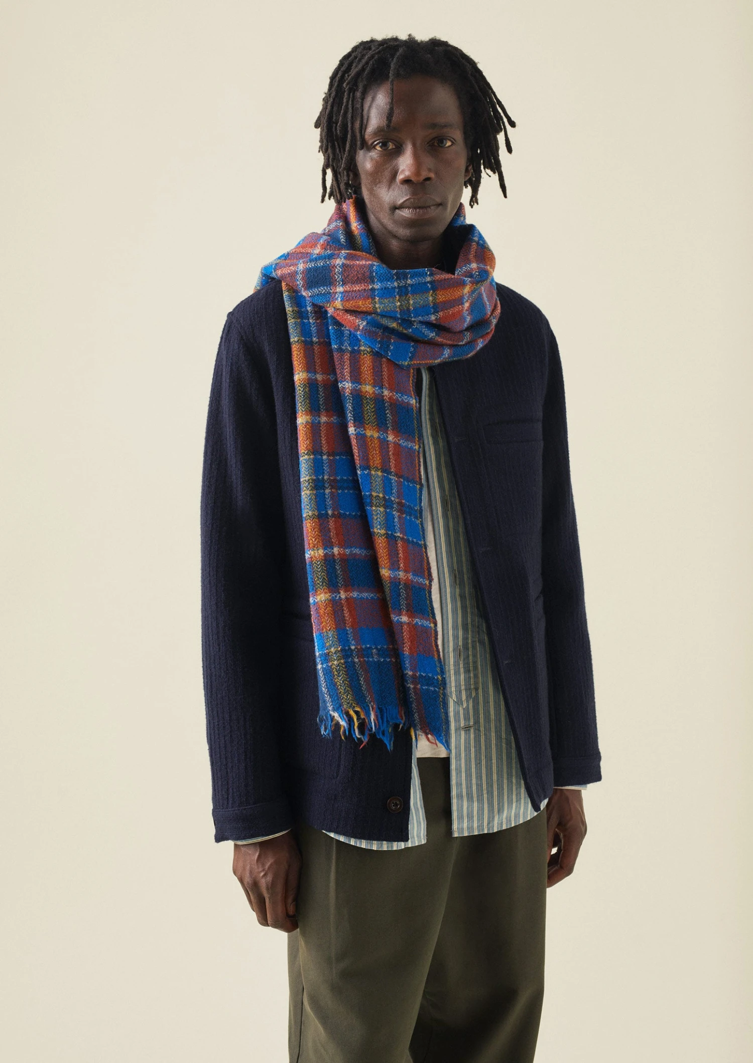 Moismont Wool Scarf | Navy Blue 6 Moismont Wool Scarf | Navy Blue - Image 4