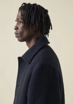 Single Breasted Car Coat | Indigo 16 Single Breasted Car Coat | Indigo -Novesta Store MCOTW03 5