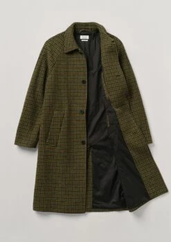 Houndstooth Wool Raglan Coat | Mustard/Multi -Novesta Store MCOTW04 10