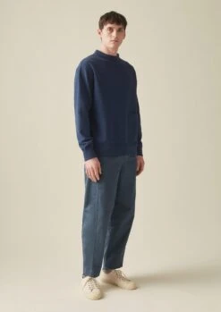 Garment Dyed Organic Jersey Sweatshirt | Dark Indigo 11 Garment Dyed Organic Jersey Sweatshirt | Dark Indigo -Novesta Store MJESW06 1 fea8d2eb 39e6 46fe adf0 5bf998f82a2e