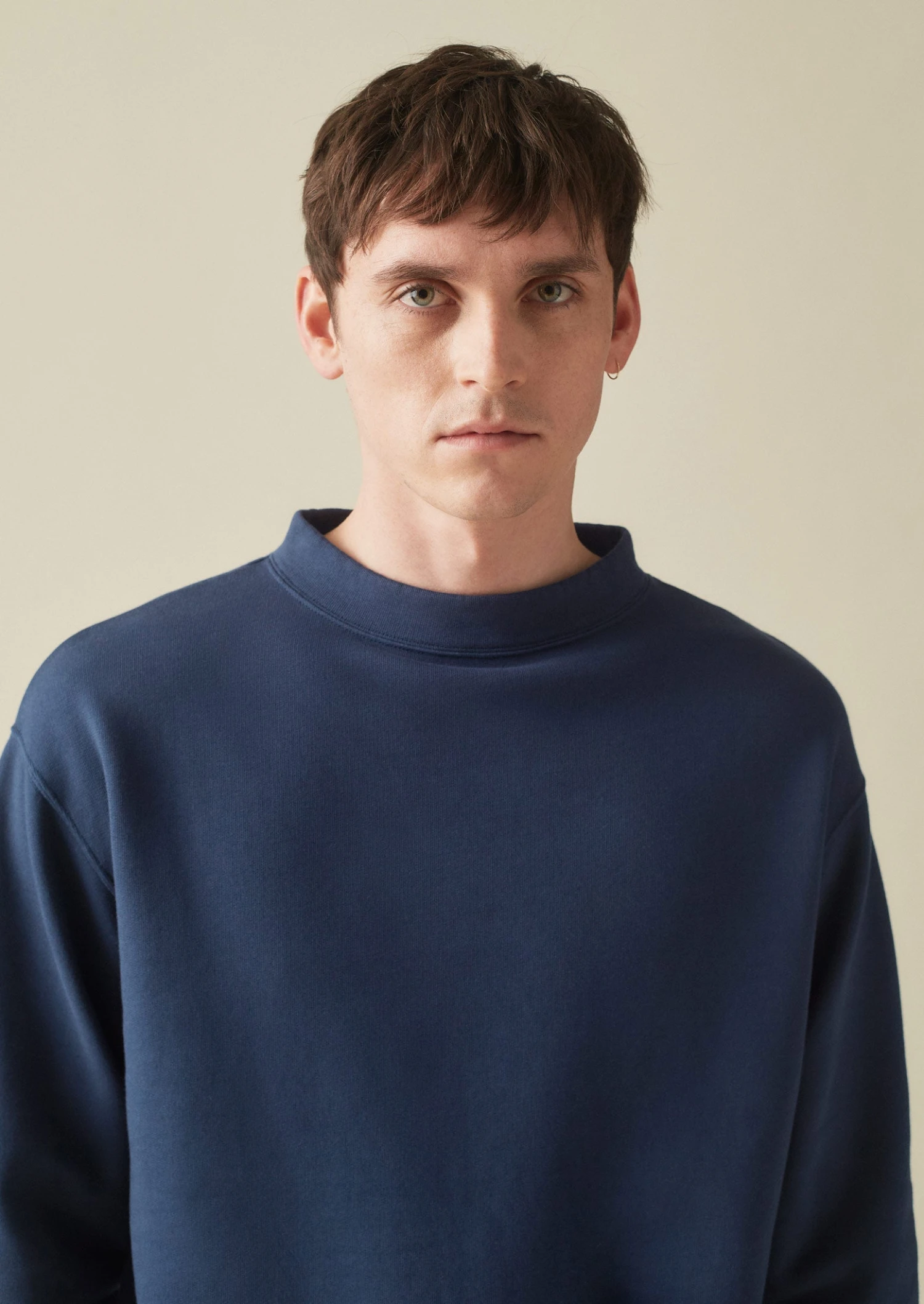 Garment Dyed Organic Jersey Sweatshirt | Dark Indigo 6 Garment Dyed Organic Jersey Sweatshirt | Dark Indigo - Image 4
