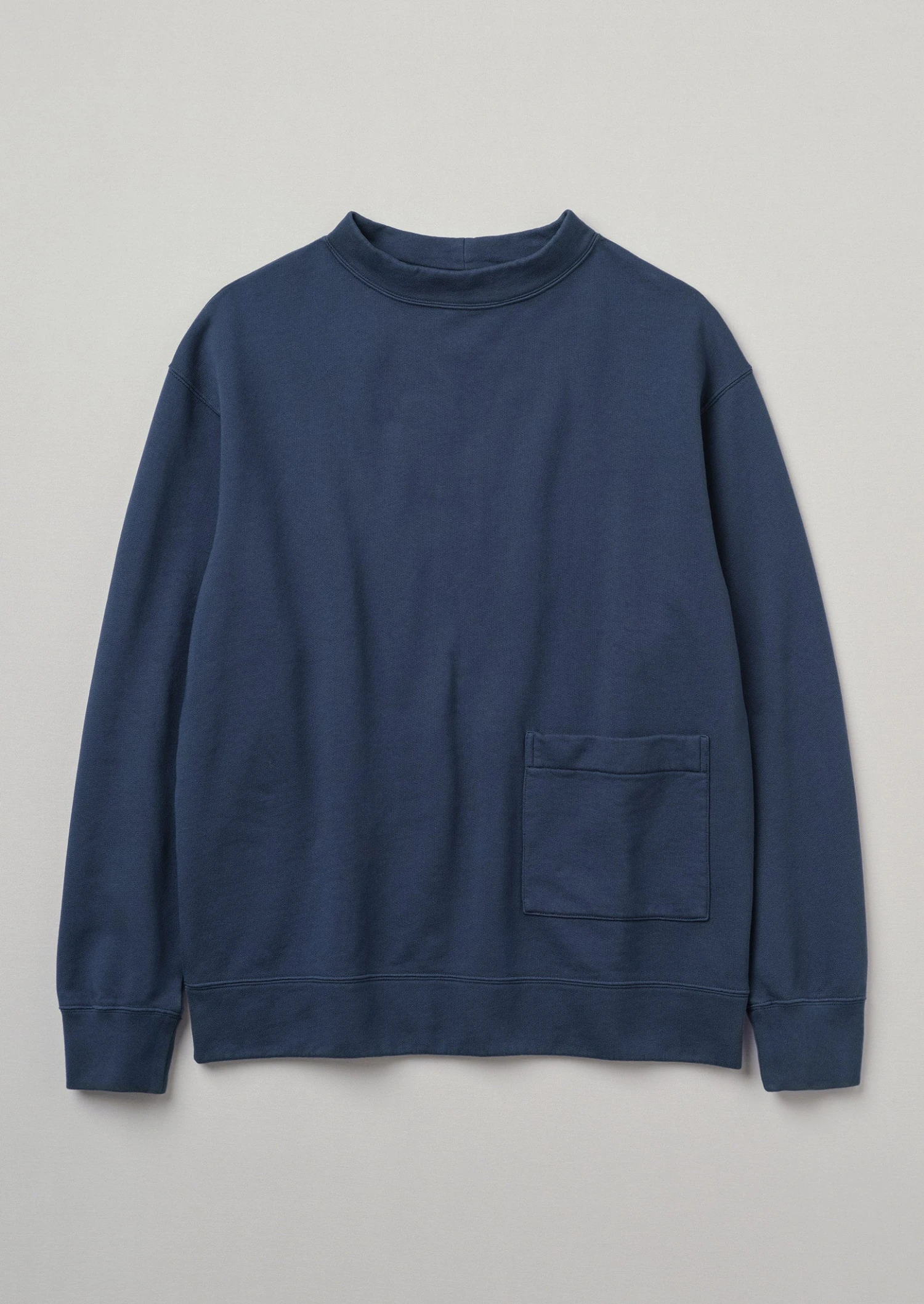 Garment Dyed Organic Jersey Sweatshirt | Dark Indigo 3 Garment Dyed Organic Jersey Sweatshirt | Dark Indigo