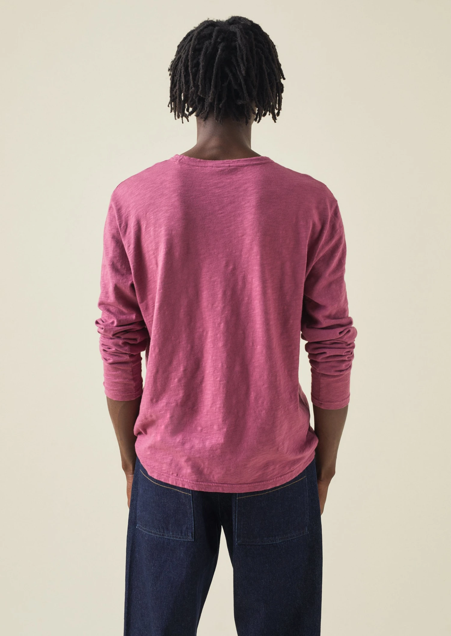 Frank Cotton Long Sleeve Tee | Berry 6 Frank Cotton Long Sleeve Tee | Berry - Image 4