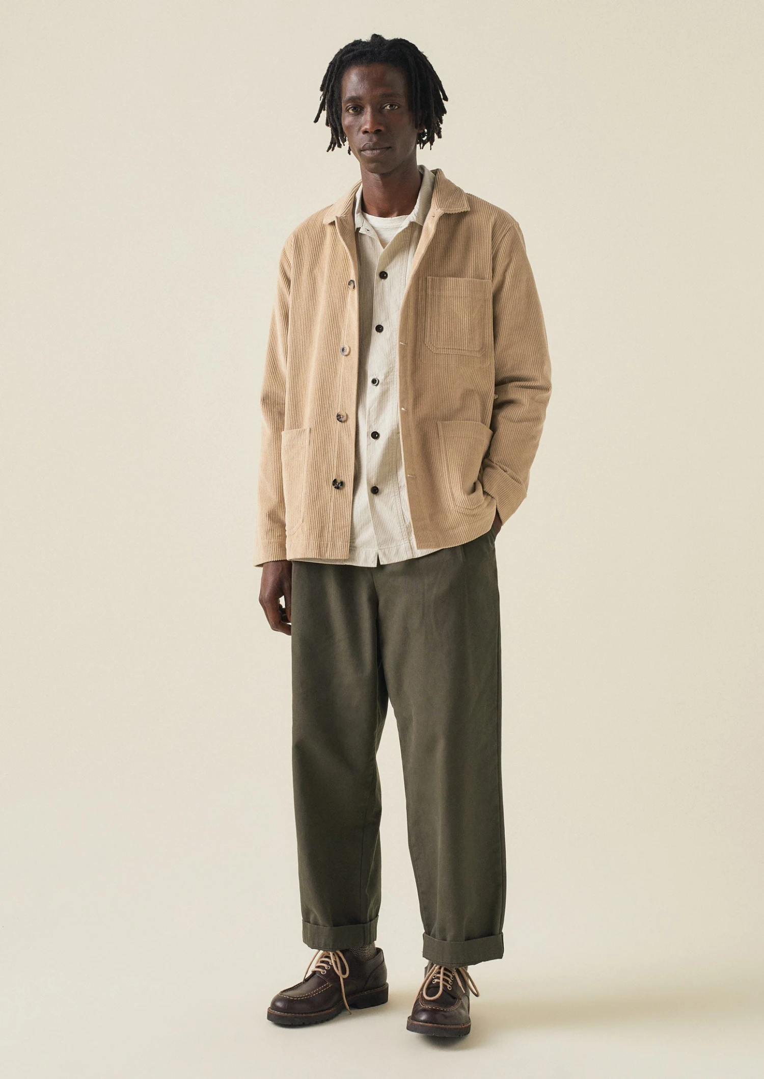 Arlo Organic Cord Jacket | Taupe 4 Arlo Organic Cord Jacket | Taupe - Image 2