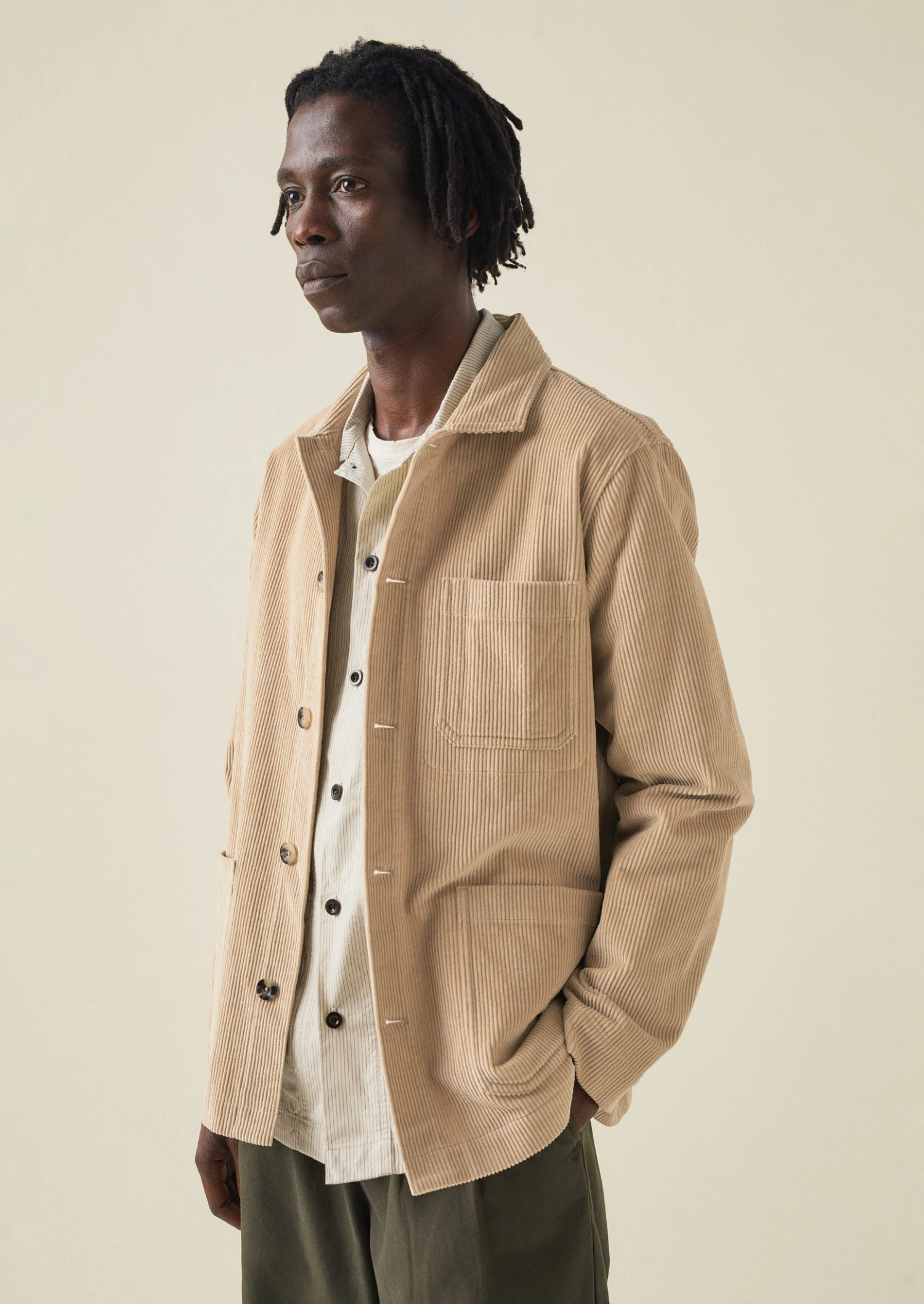 Arlo Organic Cord Jacket | Taupe 6 Arlo Organic Cord Jacket | Taupe - Image 4
