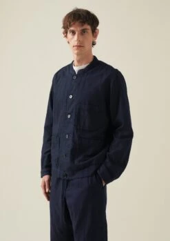 Double Faced Indigo Cotton Jacket | Indigo -Novesta Store MJKTW11 6