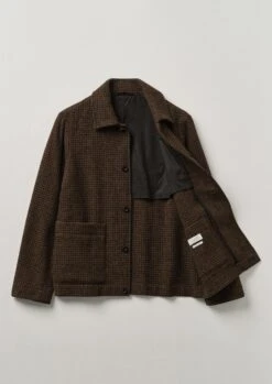 Dogtooth Wool Chore Jacket | Brown/Black 11 Dogtooth Wool Chore Jacket | Brown/Black -Novesta Store MJKTW14 4