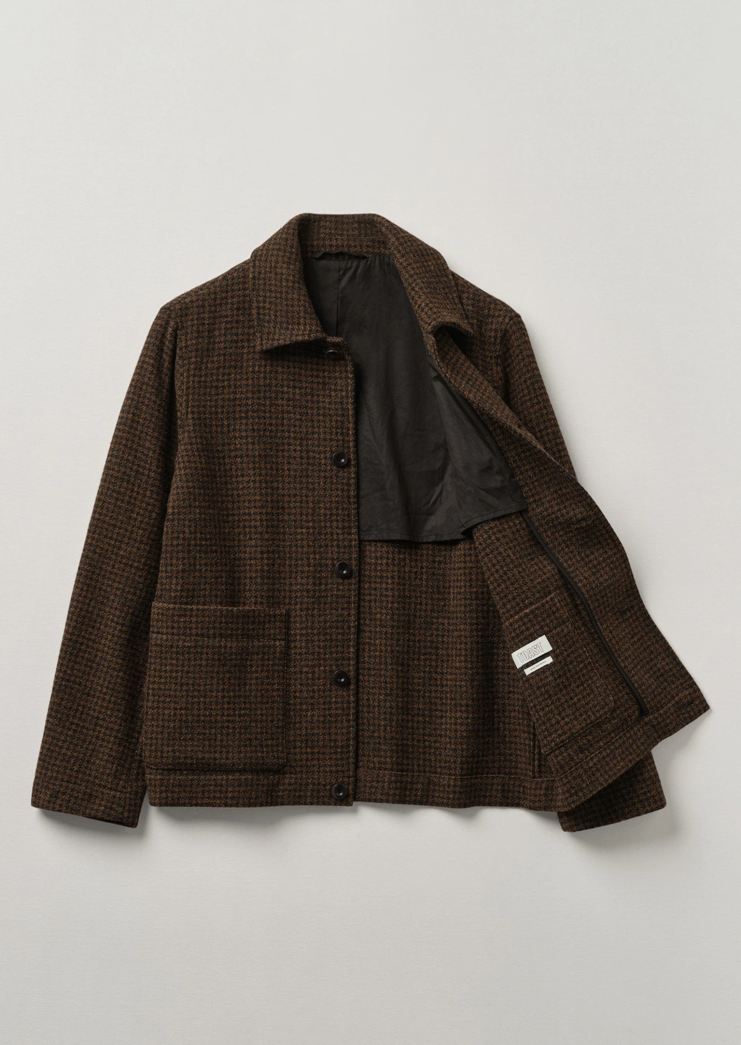 Dogtooth Wool Chore Jacket | Brown/Black 7 Dogtooth Wool Chore Jacket | Brown/Black - Image 5
