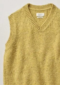 Donegal Wool Knitted Tank | Soft Yellow 13 Donegal Wool Knitted Tank | Soft Yellow -Novesta Store MKNTW03 10
