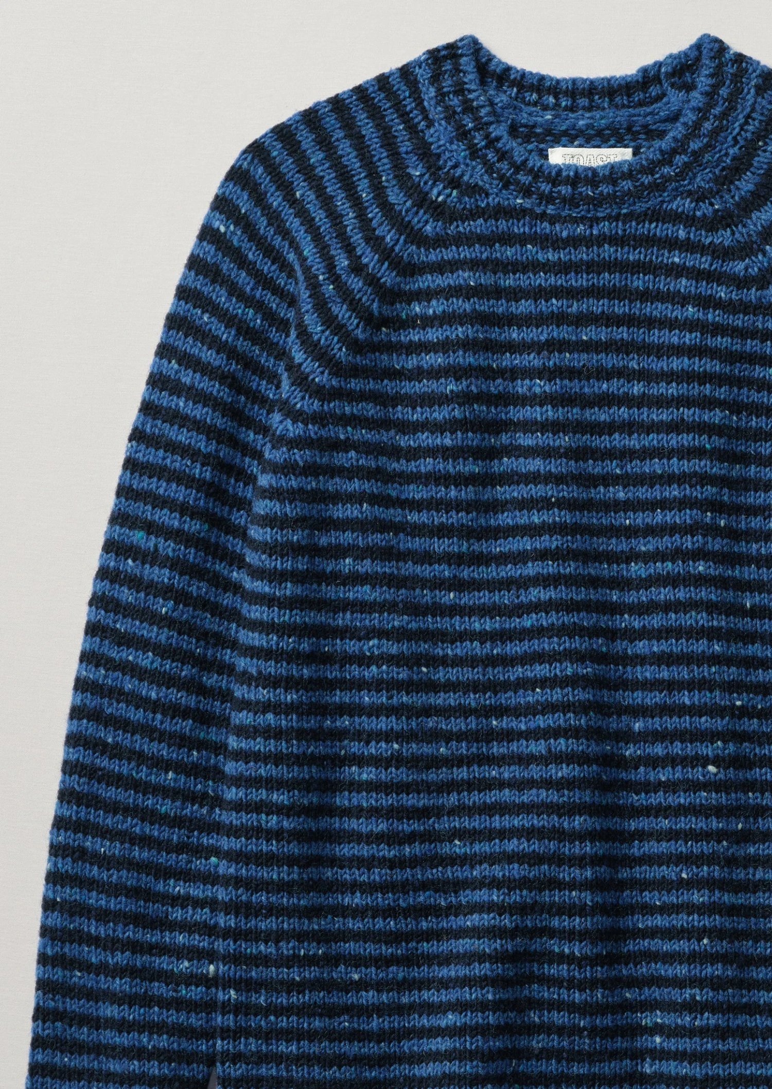 Stripe Donegal Wool Sweater | Blue Multi 8 Stripe Donegal Wool Sweater | Blue Multi - Image 6