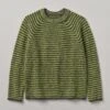 Stripe Donegal Wool Sweater | Green Multi -Novesta Store MKNTW08 greenmulti 0
