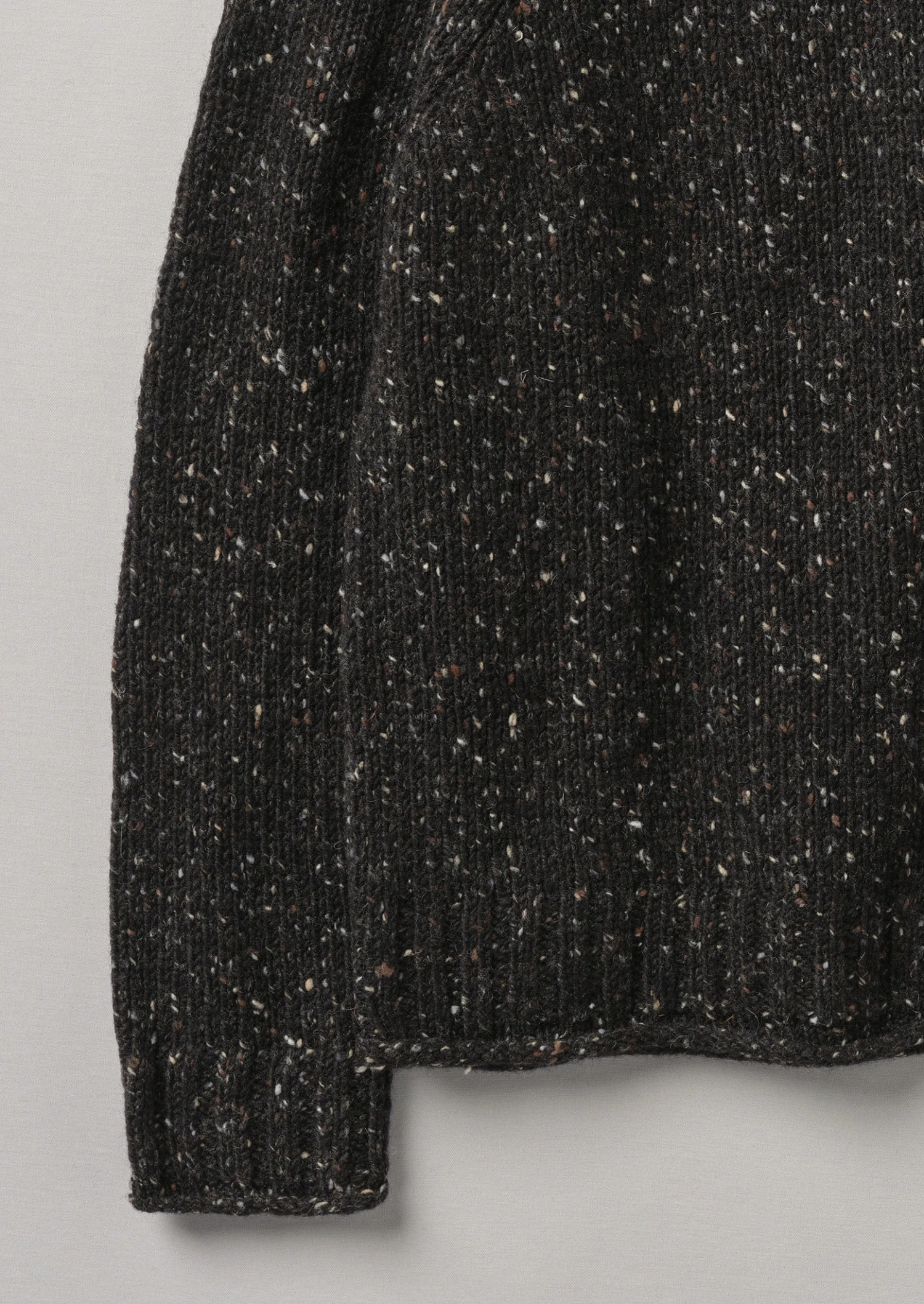 Donegal Roll Neck Sweater | Black Marl 8 Donegal Roll Neck Sweater | Black Marl - Image 6