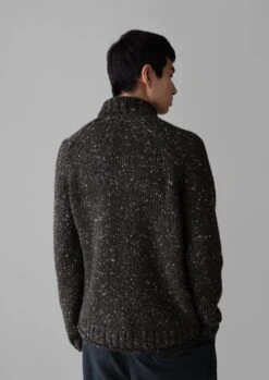 Donegal Roll Neck Sweater | Black Marl 11 Donegal Roll Neck Sweater | Black Marl -Novesta Store MKNTW09 3