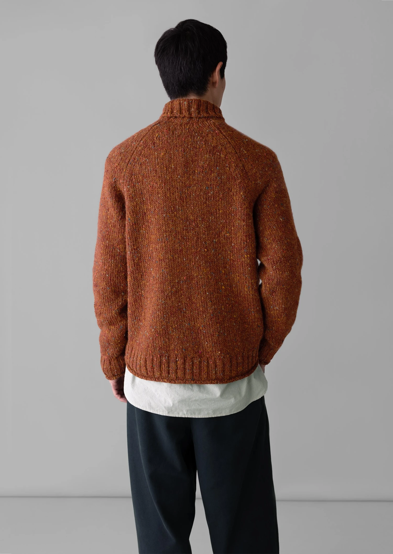 Donegal Roll Neck Sweater | Copper 6 Donegal Roll Neck Sweater | Copper - Image 4