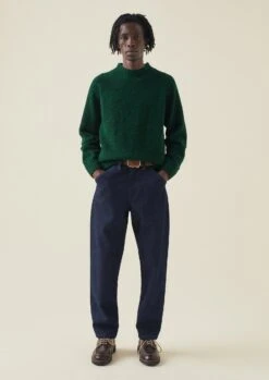 Flecky Wool Cashmere Seamless Sweater | Emerald -Novesta Store MKNTW15 1