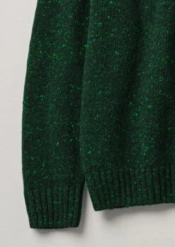 Flecky Wool Cashmere Seamless Sweater | Emerald -Novesta Store MKNTW15 9