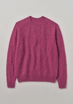 Crew Neck Wool Sweater | Berry