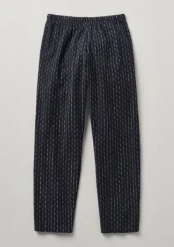 Alfie Cotton Ikat Lounge Trousers | Slate/Ecru -Novesta Store MLPTW03 7