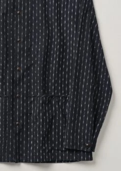 Cotton Ikat Lounge Shirt | Slate/Ecru -Novesta Store MLTTW03 6