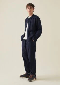 Double Faced Indigo Drawstring Trousers | Indigo -Novesta Store MTRTW04 2