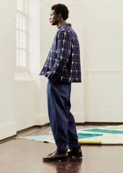 Duncan Exaggerated Tapered Trousers | Delft Blue -Novesta Store MTRTW05 1