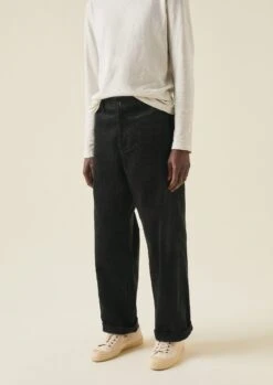 Rory Organic Cotton Cord Straight Leg Trousers | Brown Slate -Novesta Store MTRTW07 2