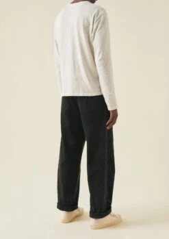 Rory Organic Cotton Cord Straight Leg Trousers | Brown Slate -Novesta Store MTRTW07 4