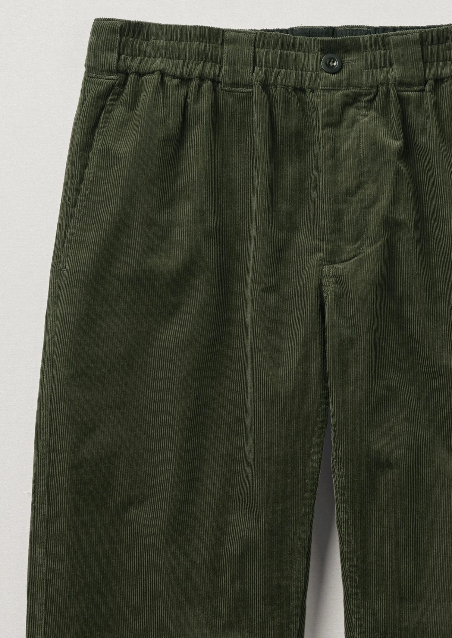 Organic Cord Drawstring Trousers | Tent Green 9 Organic Cord Drawstring Trousers | Tent Green - Image 7