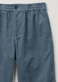 Organic Cord Drawstring Trousers | Storm Blue -Novesta Store MTRTW12 14