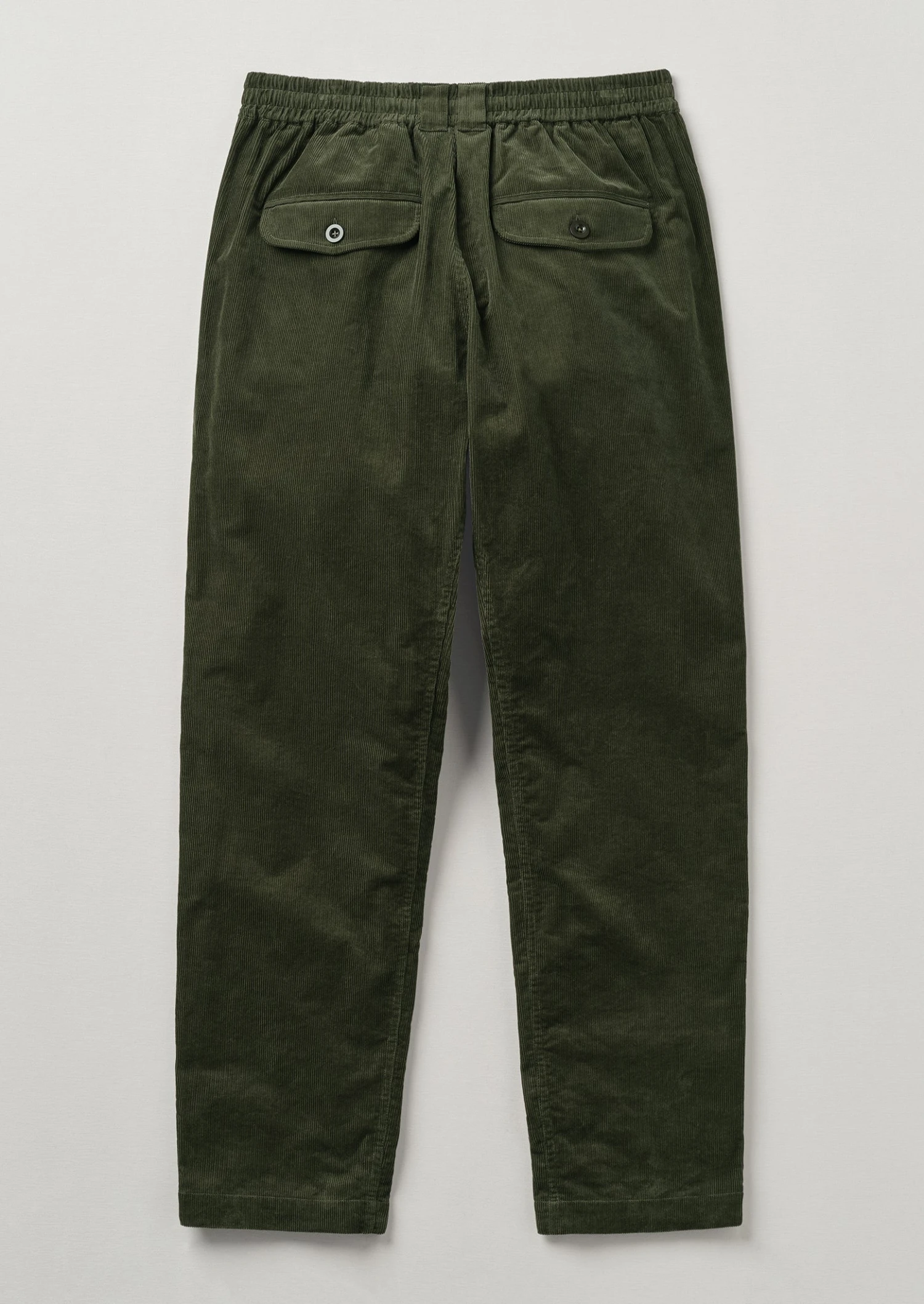 Organic Cord Drawstring Trousers | Tent Green 10 Organic Cord Drawstring Trousers | Tent Green - Image 8