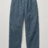 Organic Cord Drawstring Trousers | Storm Blue -Novesta Store MTRTW12 stormblue 0