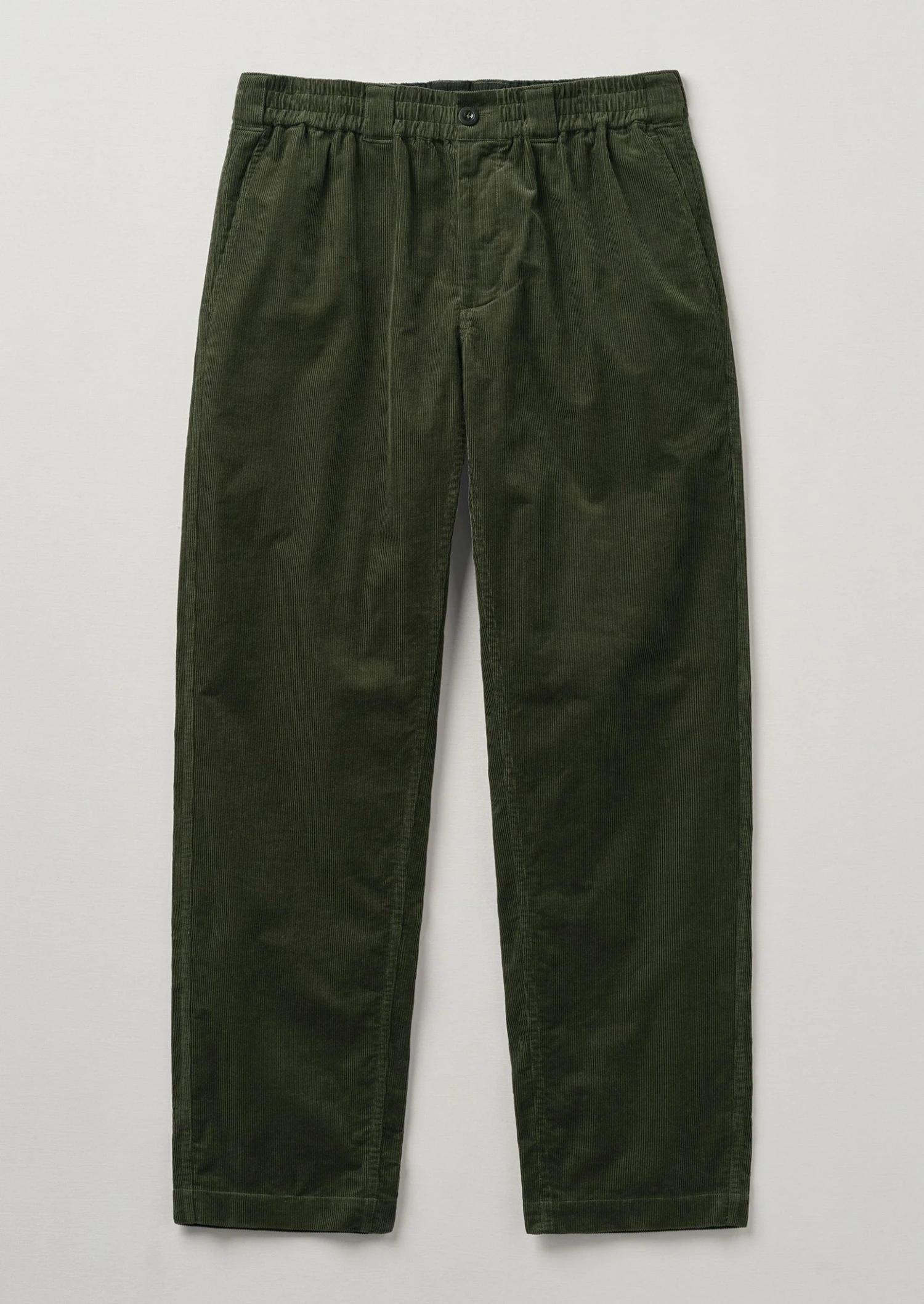 Organic Cord Drawstring Trousers | Tent Green 3 Organic Cord Drawstring Trousers | Tent Green
