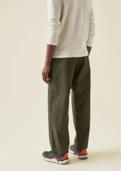 Rory Carpenter Canvas Trousers | Dark Olive -Novesta Store MTRTW13 11 70290d20 4dbf 40e6 b0b5 df064501b180