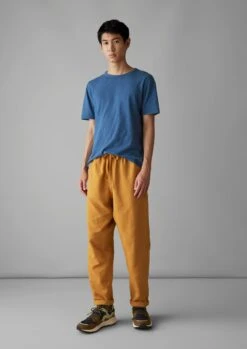 Alfie Garment Dyed Herringbone Trousers | Mustard -Novesta Store MTRUS03 2