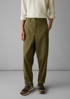 Garment Dyed Organic Cotton Tapered Trousers | Artichoke -Novesta Store MTRUS23 10